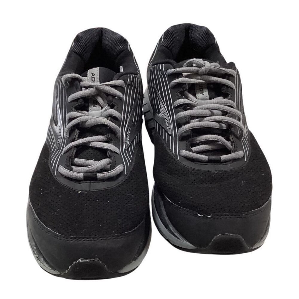 Brooks Walking Shoes Men 12 Black Gray Addiction Walker Suede Lace Up - Picture 2 of 11